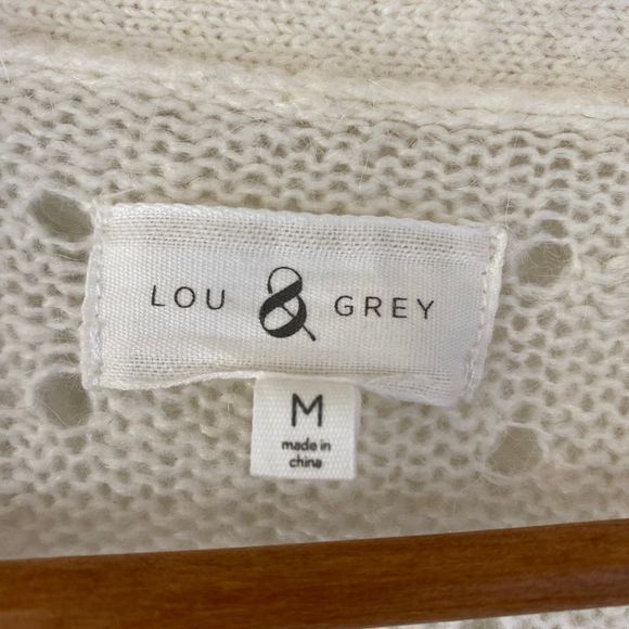 Lou & Grey | Waterfall Front Cream Cardigan M - Picture 4 of 5